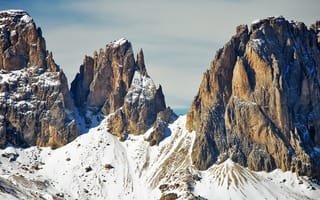 Картинка горы, Доломитовые Альпы, зима, южные Альпы, Италия