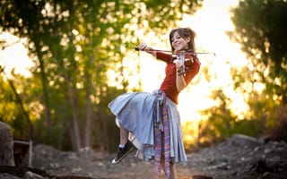 Картинка Lindsey Stirling, Линдси Стирлинг, скрипачка, violin, красавица, скрипка