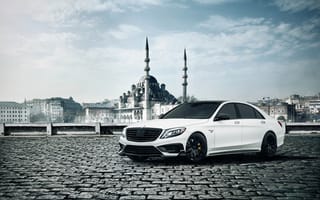 Картинка Mercedes-Benz, AMG, Brabus, Front, White, B63