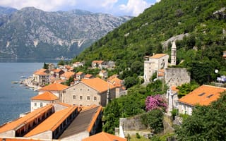 Картинка море, город, Адриатика, Черногория, Пераст