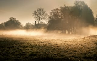 Картинка туман, Suffolk Dawn, утро