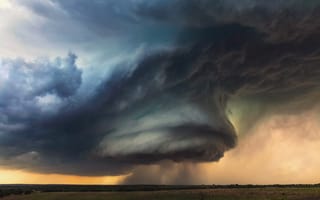 Картинка тучи, штат, небо, США, Суперселл, Техас, вращающаяся гроза, буря