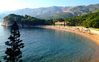 Картинка горы, Адриатика, Черногория, Королевский пляж, вилла Милочер