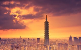 Картинка Тайбэй, облака, тепло, небо, КНР, провинция Тайвань