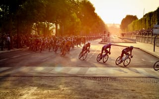 Картинка велосипед, Tor De France, марафон, спортсмены, велогонщики, гонка, Paris, Cycling, Париж