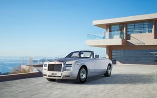 Картинка Rolls-Royce, пейзаж, лимузин, кабриолет, ролс ройс