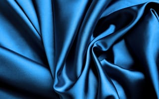Обои silk, шелк, синий, складки, блеск, ткань, сатин