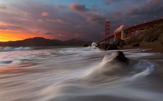 Картинка San Francisco, Golden Gate Bridge, Marshall Beach