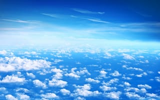 Картинка Beautiful clouds, облака, небо, blue sky, высота, голубое, белые