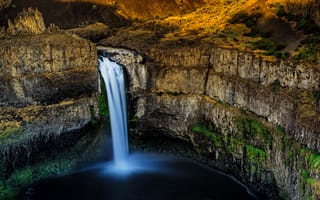 Картинка Palouse Falls, каньон, камни, водопад, США, Вашингтон, скалы