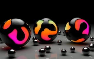 Обои арт, цвета, сфера, шар, шарики, глянцевые, поверхность