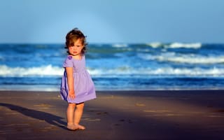 Картинка девочка, настроение, море