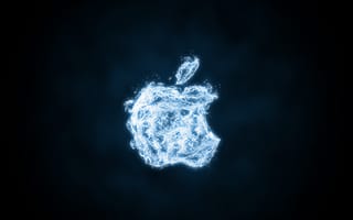 Обои логотип, вода, Apple