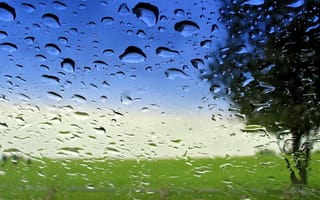 Картинка после дождя, прозрачность, macro, вода, стекло, капли
