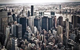 Обои New York, небоскребы, город, сша, мегаполис, здания, нью-йорк