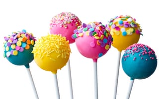 Картинка конфеты, палочки, голубые, желтые, сладкое, присыпка, розовые, глазурь