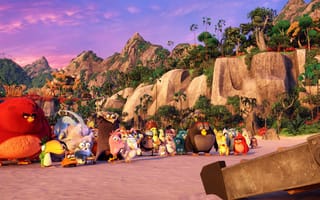 Картинка cinema, red, yellow, black, big, game, smile, beach