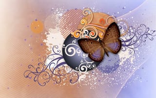 Картинка абстракция, бабочка, крылья, узор