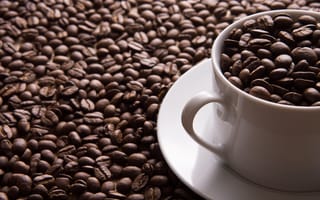 Картинка кофе, зерна, чашка