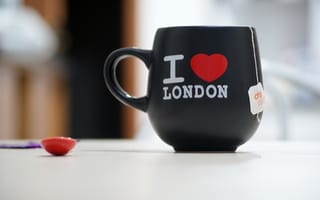 Картинка настроения, i love london, черная, пакетик, чай, сердце, сердецчко, красный, чайный, кружка, ложка, чашка