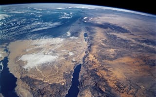 Картинка Земля, Суэцкий канал, Африка, Синай, Аравийский полуостров, Красное море