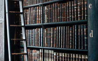 Картинка old, Ireland, letters, books, Dublin, ancient, ladder, library