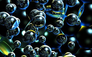 Обои текстура, пузырьки, отражение