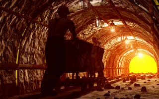 Картинка mining, tunnel, worker