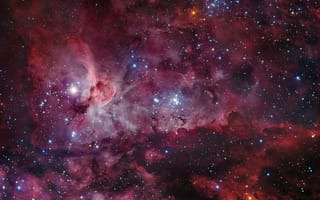 Картинка NGC 3372, звезды, Вселенная, туманность, Киль