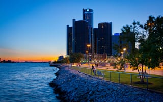 Картинка USA, город, city, Detroit, Michigan