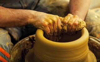 Картинка clay, technique, pottery, hands