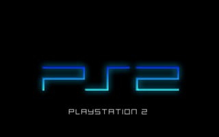 Картинка Минимализм, черный фон, надписи, PS 2, art, PlayStation 2