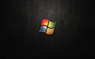 Картинка Windows 7, Microsoft, логотип, абстрактный, кожа, Windows, черный
