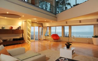 Картинка интерьер, стиль, living room with ocean view, жилое пространство, дизайн, вилла