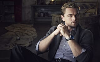Обои Leonardo DiCaprio, актёр, Tag Heuer, Леонардо ДиКаприо, свитер, часы, мужчина, actor