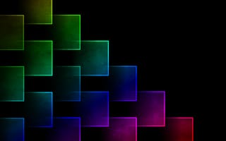 Картинка cubes, кубик, радуга, цвета, куб, gimp, абстракция, гимп, яркость