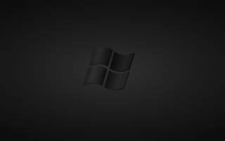 Картинка windows, лого, черный, серый, logo, винда, темный, black