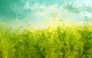 Картинка поле, небо, линии, желтый, трава, бумага, голубой, зеленый