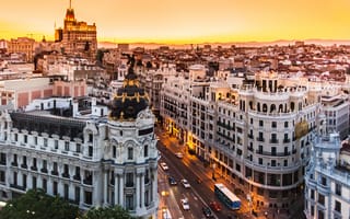 Картинка city, Spain, Madrid, buildings