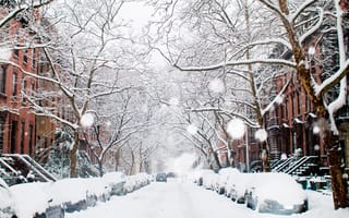 Картинка город, зима, Snow, улица, Winter, Street