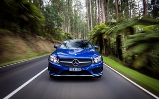 Картинка синий, C-Class, AMG, C205, мерседес, Mercedes-Benz, Coupe