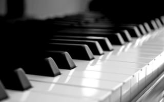 Картинка черные, белые, клавиши, рояль