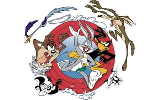 Картинка Looney Tunes, Daffy Duck, Tweety, Road Runner, Sylvester, Скунс, Даффи Дак, Bugs Bunny, Дорожный бегун, Тасманский дьявол, Tasmanian Devil, Багз Банни