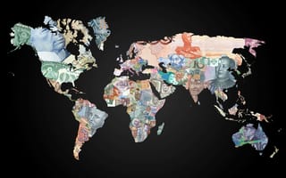 Картинка Карты, Валюта, Страны, карта мира, Континенты
