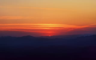Картинка Бразилия, Минас-Жерайс, Lena Lopes рhotography, закат, солнце, огненый, небо, долина
