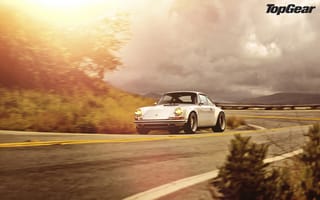 Картинка Porsche 911, top gear, солнце, топ гир, свет, порше, блики