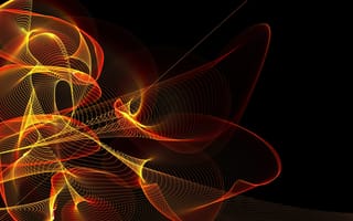 Картинка волны, линии, переплетение, изгибы, 4K Wired