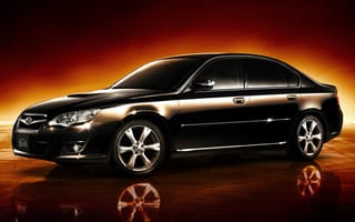 Картинка Subaru, черный, BL, спортивный седан, Legacy, B4, хром, оптика, диски