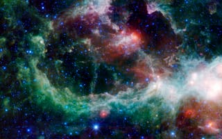 Картинка космос, туманность Heart, звезды, nebula Heart, star formation
