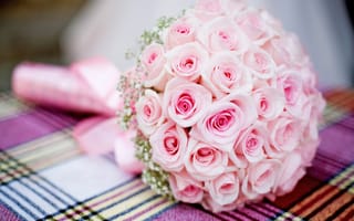 Картинка Розы, букет, свадьба, розовый